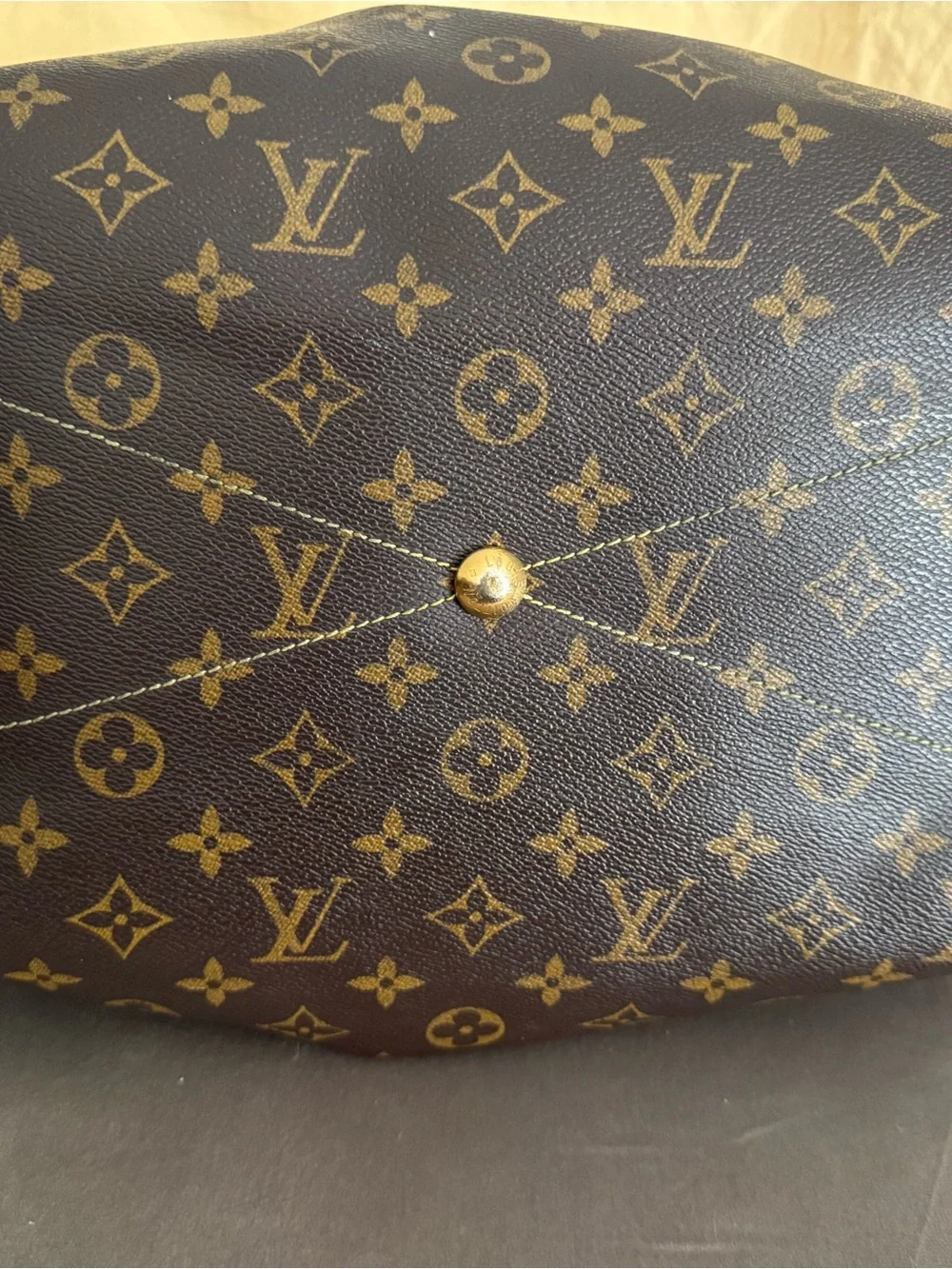 Louis Vuitton Tivoli GM Monogram Canvas Satchel with Natural Vachetta Handle